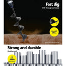 GIANTZ Power Garden Auger Small Earth Planter 75 X 300MM Black-4