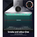 Devanti 600mm Range Hood 60cm Rangehood Stainless Steel-4