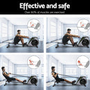 Everfit Rowing Machine Rower Elastic Rope Resistance Fitness Home Cardio Silver-3