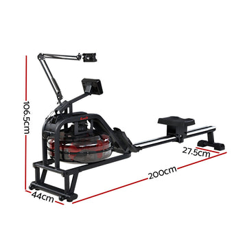 Everfit Rowing Exercise Machine Rower Water Resistance Fitness Gym Home Cardio - 0
