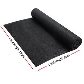 Instahut 50% Shade Cloth 1.83x20m Shade Cloth Sail Heavy Duty Shadecloth Garden Mesh Roll BK - 0