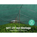 Instahut 50% Shade Cloth 3.66x10m Shadecloth Wide Heavy Duty Green-6