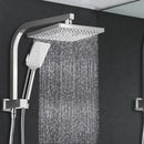 Cefito 8'' Rain Shower Head Set Handheld Square High Pressure Chrome-8