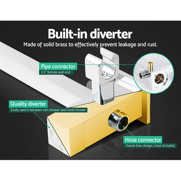 Cefito 8'' Rain Shower Head Set Handheld Square High Pressure wins Tap�Chrome