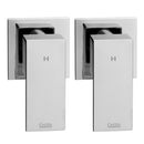 Cefito Shower Twins Tap Wall Bath Taps Brass Hot Cold Basin Bathroom Chrome-3