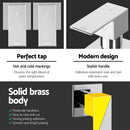 Cefito Shower Twins Tap Wall Bath Taps Brass Hot Cold Basin Bathroom Chrome-4