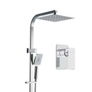 Cefito 10'' Rain Shower Head Set Handheld Square High Pressure Mixer Tap Chrome-1