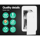 Cefito 10'' Rain Shower Head Set Handheld Square High Pressure Mixer Tap Chrome-7