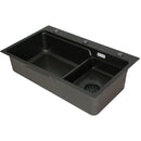 Cefito Kitchen Sink 75X45CM Stainless Steel Basin Single Bowl Drain Part Black-1