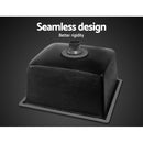Cefito Stone Kitchen Sink 450X450MM Granite Under/Topmount Basin Bowl Laundry Black-5