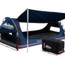 Weisshorn Double Swag Camping Swags Canvas Free Standing Dome Tent Dark Blue 4CM-2