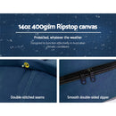 Weisshorn Double Swag Camping Swags Canvas Free Standing Dome Tent Dark Blue 4CM-5