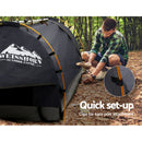 Weisshorn Double Swag Camping Swags Canvas Free Standing Dome Tent Dark Grey 4CM-3