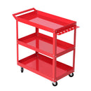 Giantz 3-Tier Tool Cart Trolley Workshop Garage Storage Organizer Red-3