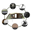 Weisshorn Instant Up Camping Tent 10 Person Outdoor Family Hiking Tents 3 Rooms-6