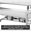 9L Chafing Dish Set Buffet Pan Bain Marie Bow Stainless Steel Food Warmer(1*9L)-7