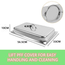 9L Chafing Dish Set Buffet Pan Bain Marie Bow Stainless Steel Food Warmer(3*3L)-2