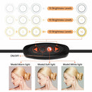 10" Dimmable LED Ring Light Tripod Stand for Phone Makeup Live Selfie-5