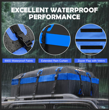 X-BULL Waterproof Car Roof Cargo Bag 595L Top Rack Carrier Luggage Storage Cube - 0
