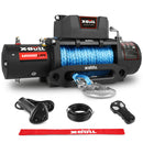 X-BULL 12V Electric Winch 12000LBS synthetic rope with 4PCS Recovery Tracks Gen3.0 Black-10