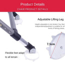 Fishing Chair With Aluminum Alloy For All-Terrains Portable Multifunctional Folding Adjustable Reclining Chair With Hind Legs-9