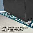 Sarantino Bedside Table Cabinet Storage Chest 2 Drawers Lamp Side Nightstand - Black-4