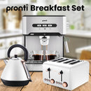 Pronti Toaster, Kettle & Coffee Machine Breakfast Set - White-3