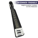 Karrera 29in 6-String Lap Steel Hawaiian Guitar - Black-6