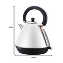 Pronti Rose Trim Collection Toaster & Kettle Bundle - White-4