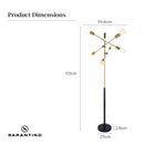 Sarantino 6-Light Metal Sputnik Floor Lamp-9