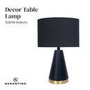 Sarantino Metal Table Lamp in Black and Gold-4