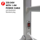 Pronti Heated Towel Rack Electric Bathroom Towel Rails Warmer Ev-60 -silver-4