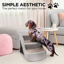 Furtastic Foldable Pet Stairs In Grey - 38cm Dog Ladder Cat Ramp-7
