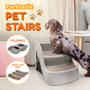 Furtastic Foldable Pet Stairs In Grey - 38cm Dog Ladder Cat Ramp-11