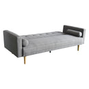 Sarantino Madison Sofa Bed Lounge Couch Futon Furniture Home Light Grey Linen Suite-4
