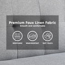 Sarantino Madison Sofa Bed Lounge Couch Futon Furniture Home Light Grey Linen Suite-7