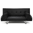 Sarantino Brooklyn Sofa Bed Faux Leather Lounge Couch Futon Furniture Adjustable Suite Bk-5