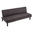Sarantino 3 Seater Modular Faux Linen Fabric Sofa Bed Couch - Black-4