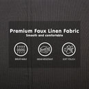 Sarantino 3 Seater Modular Faux Linen Fabric Sofa Bed Couch - Black-10