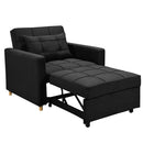 Sarantino Suri 3-in-1 Convertible Lounge Chair Bed - Black-6