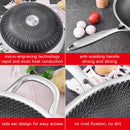32cm 304 Stainless Steel Non-Stick Stir Fry Cooking Kitchen Honeycomb Wok Pan with Lid-4