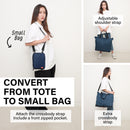Shopper Bag Tote Bag Foldable Travel Laptop Grocery Nylon KO-DUAL NAVY-4