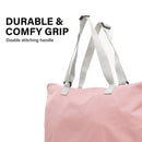 Shopper Bag Tote Bag Foldable Travel Laptop Grocery Nylon KO-DUAL PINK-6