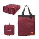 Shopper Bag Tote Bag Foldable Travel Laptop Grocery Nylon KO-SHOULDER WINE-1