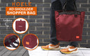 Shopper Bag Tote Bag Foldable Travel Laptop Grocery Nylon KO-SHOULDER WINE-2