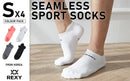 4X Rexy Seamless Sport Sneakers Socks Small Non-Slip Heel Tab MULTI COLOUR-2