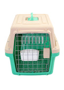 Medium Dog Cat Crate Pet Carrier Airline Cage With Bowl & Tray-Green-2