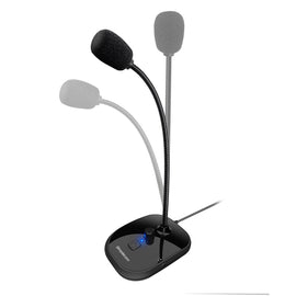 Simplecom UM360 Plug and Play USB Desktop Microphone with Headphone Jack - 0