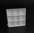 10 Pack of White Card Chocolate Sweet Soap Product Retail Gift Box - 9 bay 4x4x3cm Compartments  - Clear Slide On Lid - 12x12x3cm-3