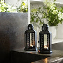 10 Pack of Black Metal Miners Lantern Summer Wedding Home Party Room Balconey Deck Decoration 21cm Tealight Candle-3